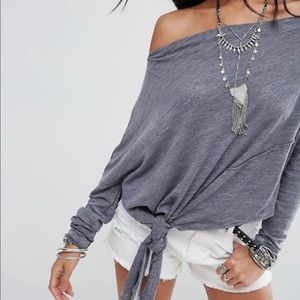 Free People Tie Side OTS Shirt